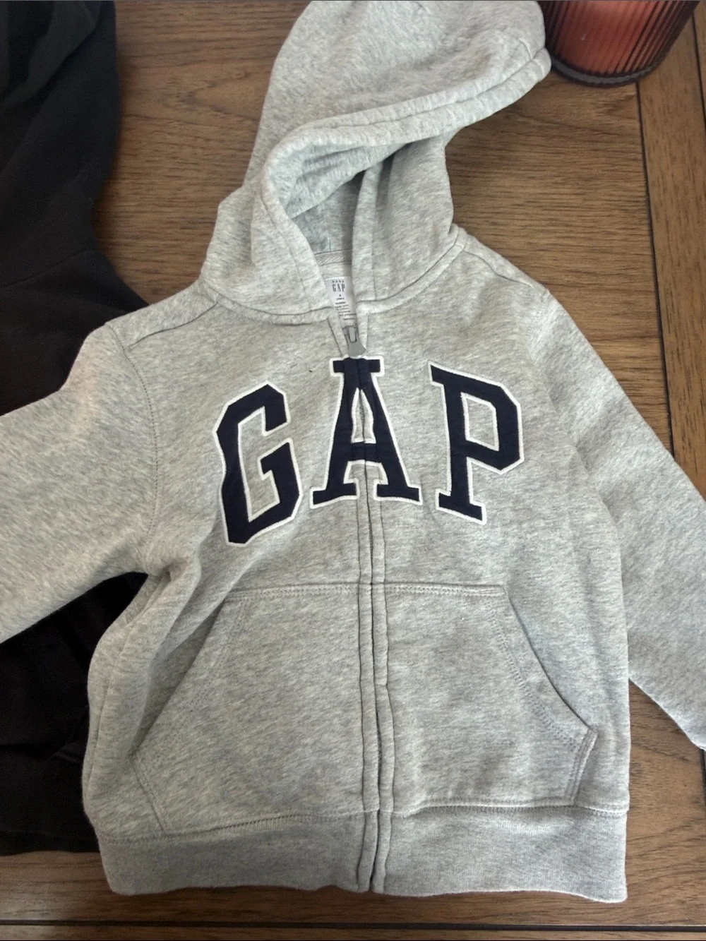 GAP Kids Black Pullover & Light Gray Zip Hoodie Set